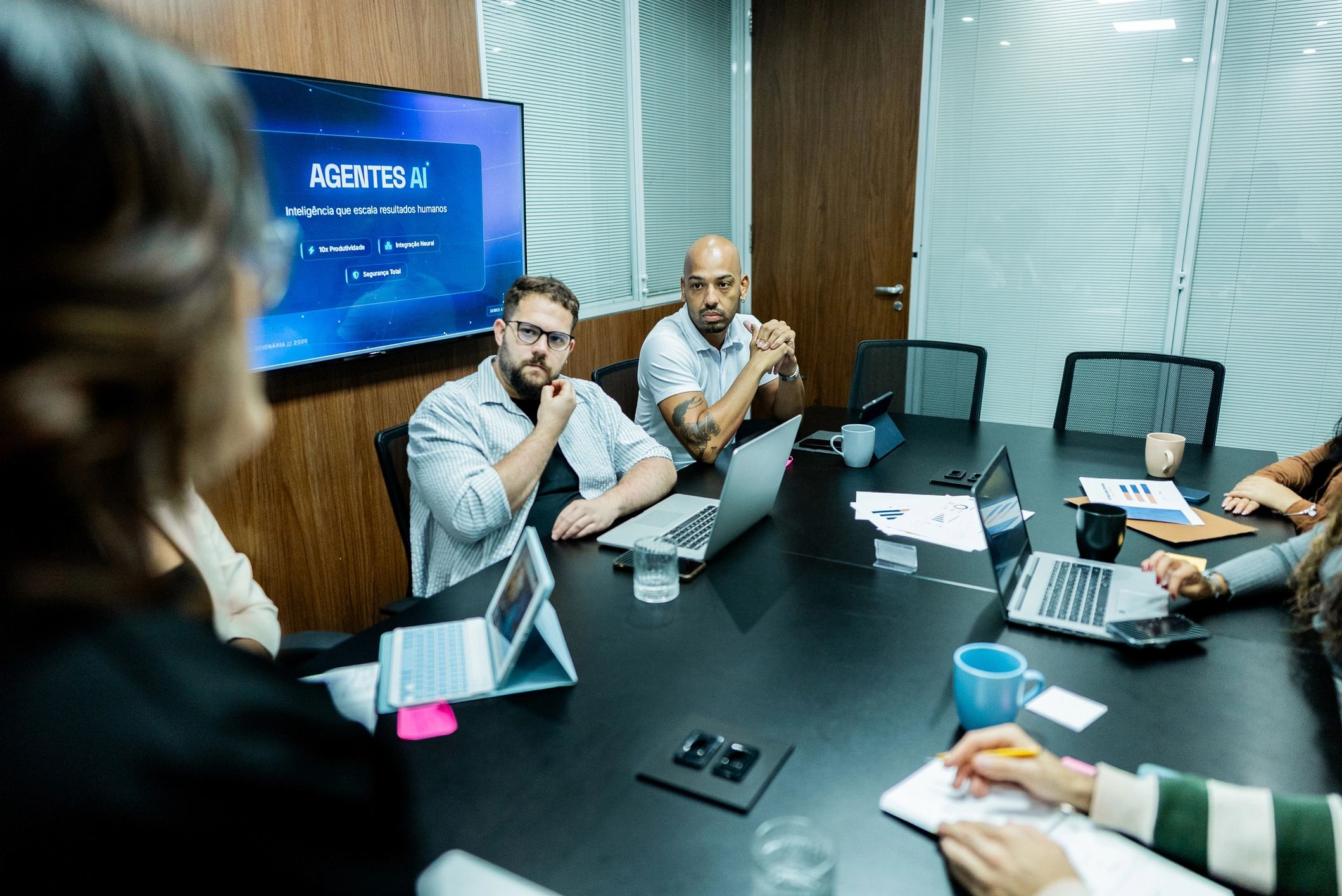Team meeting in a modern office